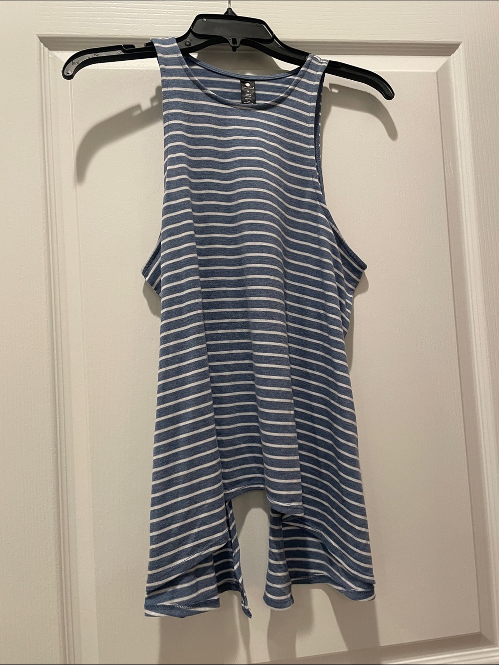 Yogalicious Blue and White Striped Tank Top‎